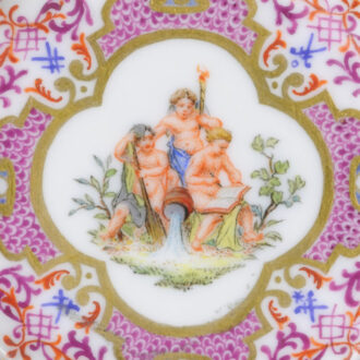 Extremely rare German Meissen porcelain lever watch Circa 1925