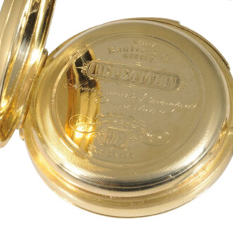 Swiss gold hunting cased minute repeating lever watch Circa 1870