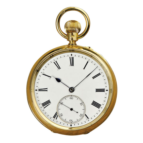 English gold lever watch with 52½ minute carrousel Circa 1902 English gold lever watch with 52½ minute carrousel Circa 1902
