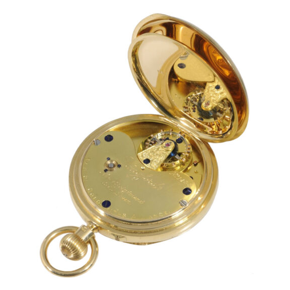 English gold lever watch with 52½ minute carrousel Circa 1902 English gold lever watch with 52½ minute carrousel Circa 1902