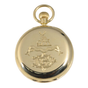 English gold lever watch with 52½ minute carrousel Circa 1902