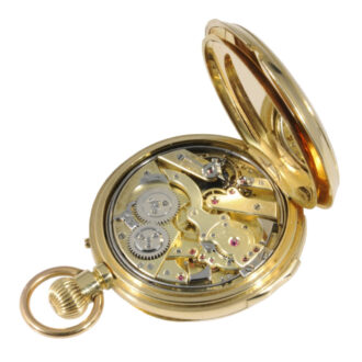 Swiss 18K gold minute repeating precision watch Circa 1900