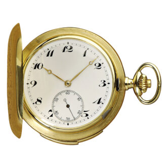 Elegant Swiss 18K gold minute repeating lever watch Circa 1880