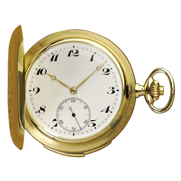 Elegant Swiss 18K gold minute repeating lever watch Circa 1880