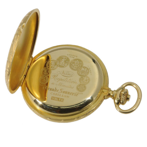 Swiss gold repeating lever with self-strike and carillon Circa 1905 Swiss gold repeating lever with self-strike and carillon Circa 1905