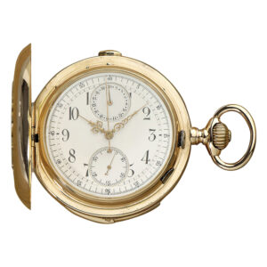 German 18 Carat rose gold minute repeating lever chronograph Circa 1890
