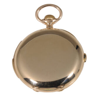 German 18K rose gold minute repeating lever chronograph Circa 1890