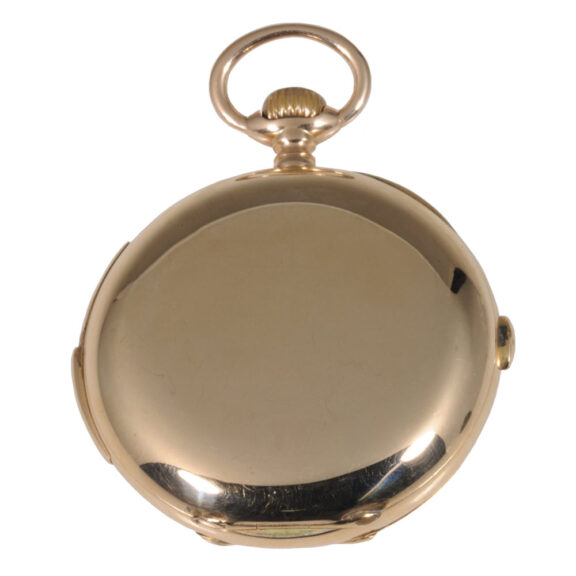 German 18K rose gold minute repeating lever chronograph Circa 1890 German 18K rose gold minute repeating lever chronograph Circa 1890