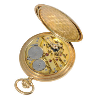 Swiss 14K rose gold hunting cased lever watch Circa 1917
