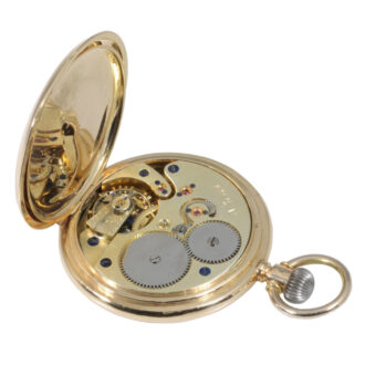 Rare and early Swiss 14K rose gold lever watch Circa 1886