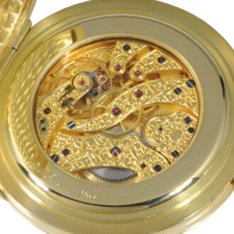 Heavy Swiss 18K gold complicated lever pocket watch Circa 1985