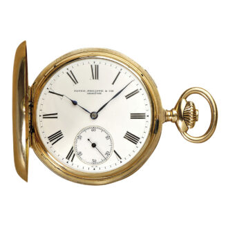 Heavy and large Swiss rose gold hunting cased lever watch Circa 1900