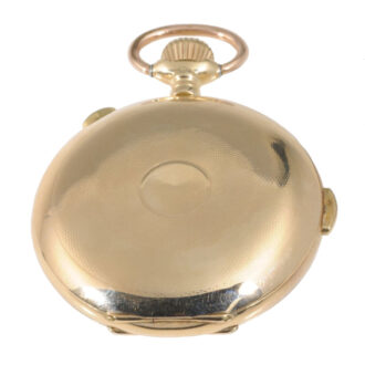Large Swiss 14K rose gold quarter repeating chronograph Circa 1890