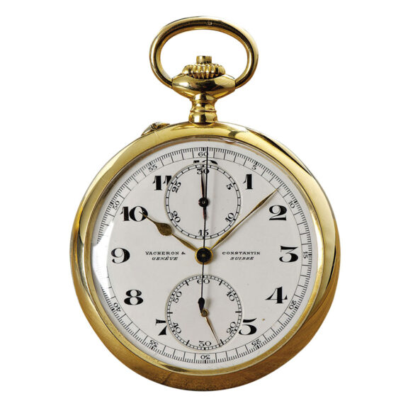 High-quality Swiss 18K gold lever chronograph Circa 1928
