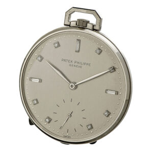 Exquisite Swiss platinum open faced lever dress watch Circa 1949