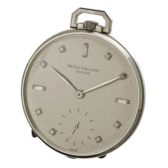 Exquisite Swiss platinum open faced lever dress watch Circa 1949