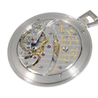Swiss 18K white gold dress watch with chatelaine Circa 1955