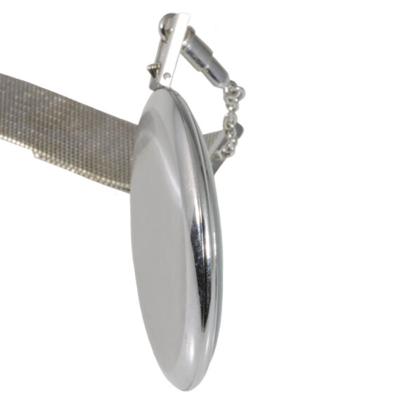 Swiss 18K white gold dress watch with chatelaine Circa 1955 Swiss 18K white gold dress watch with chatelaine Circa 1955