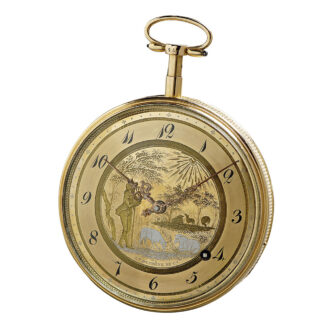 Swiss rose gold quarter repeating musical watch Circa 1820