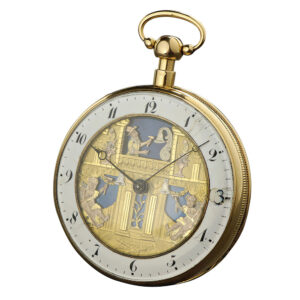 Swiss 18K gold repeating verge Jacquemarts automaton Circa 1820