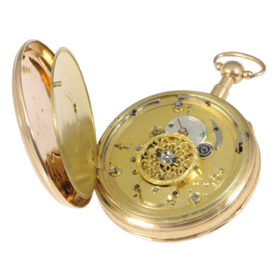 Swiss 18K gold repeating verge Jacquemarts automaton Circa 1820 Swiss 18K gold repeating verge Jacquemarts automaton Circa 1820