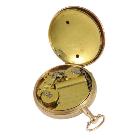 Swiss rose gold quarter repeating musical watch Circa 1820 Swiss rose gold quarter repeating musical watch Circa 1820