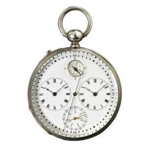 Swiss silver jumping centre seconds lever watch Circa 1880