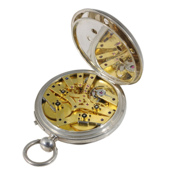 Swiss silver jumping centre seconds lever watch Circa 1880 Swiss silver jumping centre seconds lever watch Circa 1880