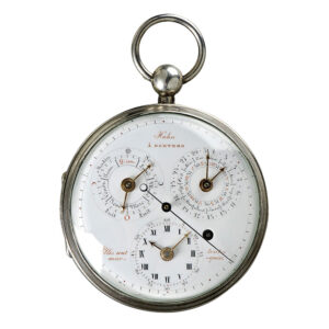 Important German silver astronomical cylinder watch Circa 1800