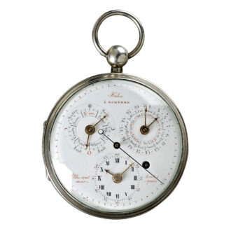 Important German silver astronomical cylinder watch Circa 1800