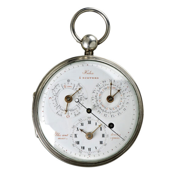 Important German silver astronomical cylinder watch Circa 1800