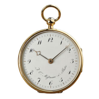 Very rare German 18K gold open face virgule watch Circa 1800