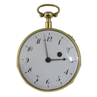 French 14K gold and enamel repeating verge watch Circa 1800