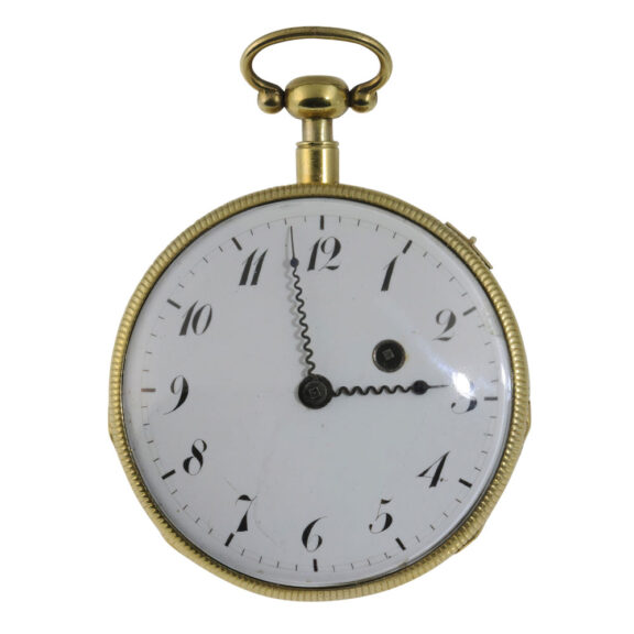 French 14K gold and enamel repeating verge watch Circa 1800 French 14K gold and enamel repeating verge watch Circa 1800