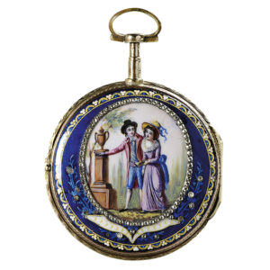 French gilt, enamel and paste stone-set Louis XVI watch Circa 1785