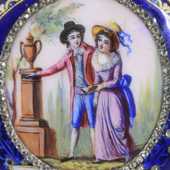 French gilt, enamel and paste stone-set Louis XVI watch Circa 1785 French gilt, enamel and paste stone-set Louis XVI watch Circa 1785