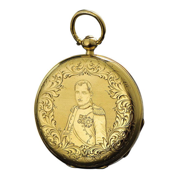 Small Swiss 18K gold hunting cased lever watch Circa 1845