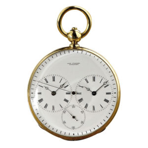 Danish gold stoppable jumping centre seconds watch Circa 1846
