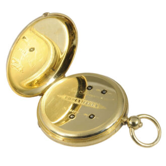 Danish gold stoppable jumping centre seconds watch Circa 1846 Danish gold stoppable jumping centre seconds watch Circa 1846