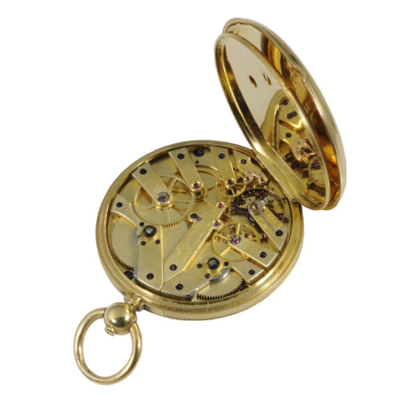 Danish gold stoppable jumping centre seconds watch Circa 1846 Danish gold stoppable jumping centre seconds watch Circa 1846