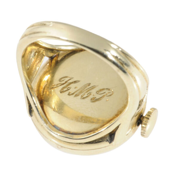 Vintage Swiss/American 14 carat gold ring watch Circa 1951 Vintage Swiss/American 14 carat gold ring watch Circa 1951