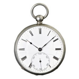 German silver historically interesting open faced watch Circa 1850