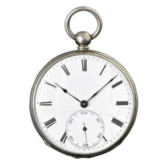 German silver historically interesting open faced watch Circa 1850