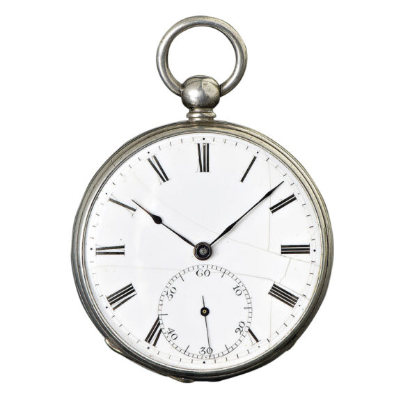 German silver historically interesting open faced watch Circa 1850