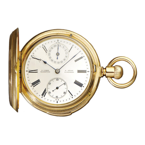 German rose gold quarter repeating watch with date Circa 1882