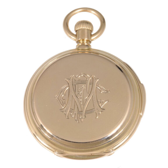 German rose gold quarter repeating watch with date Circa 1882 German rose gold quarter repeating watch with date Circa 1882
