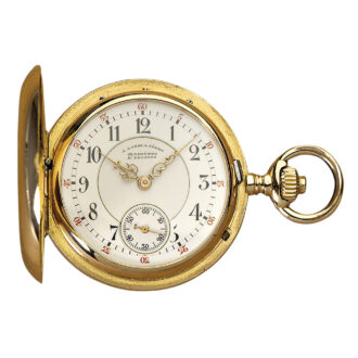 Small German rose gold hunting cased lever watch Circa 1898