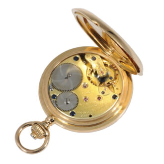 Small German rose gold hunting cased lever watch Circa 1898 Small German rose gold hunting cased lever watch Circa 1898