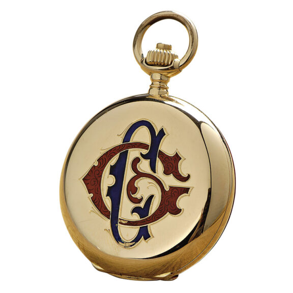 Small German rose gold hunting cased lever watch Circa 1898 Small German rose gold hunting cased lever watch Circa 1898