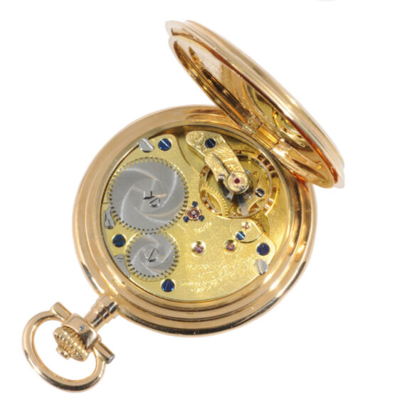 Miniature German rose gold hunting cased lever watch Circa 1910 Miniature German rose gold hunting cased lever watch Circa 1910